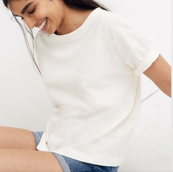 Madewell Rivet & Thread Boxy-Crop Tee - Picture 4 of 8